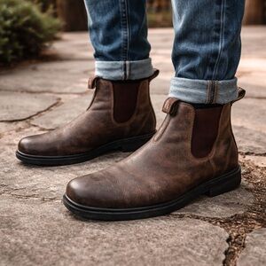 Blundstone Chisel Toe Chelsea Boots Antique Brown